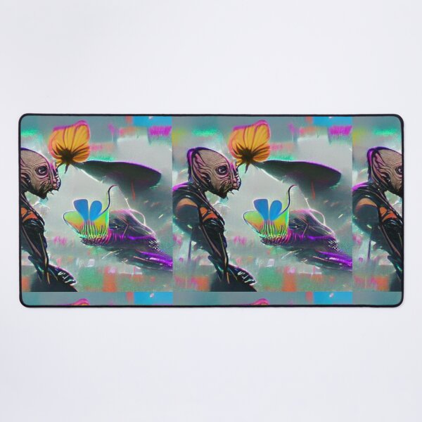 Item preview, Alien with flowers psychedelic colors designed and sold by Zevy-Darling.