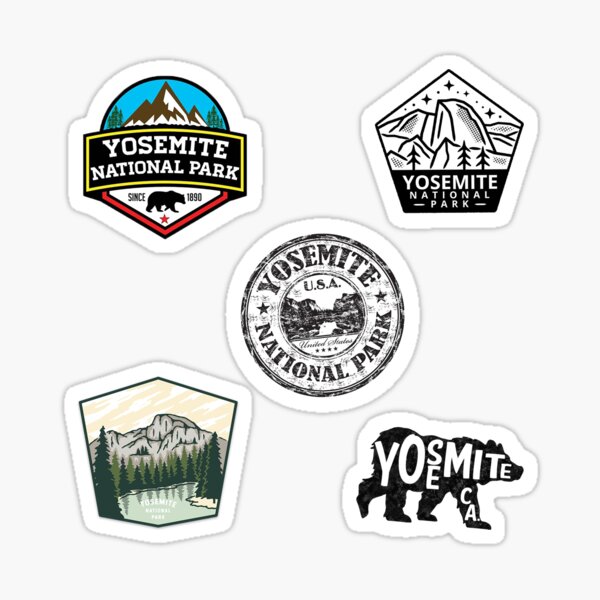 Item preview, Yosemite National Park 5 Stickers Pack! designed and sold by Ibrahim Aslanoglu.