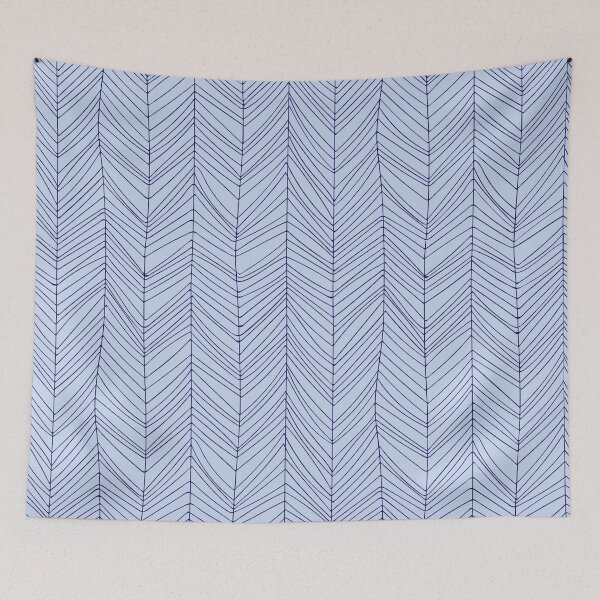 Item preview, Elegant baby blue and navy lined pattern designed and sold by Thegentleshop.