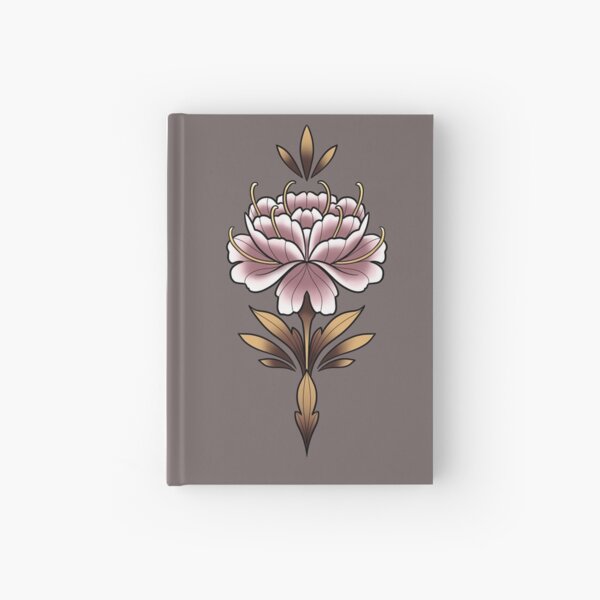 Art nouveau flower Hardcover Journal