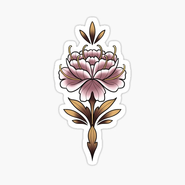 Art nouveau flower Sticker