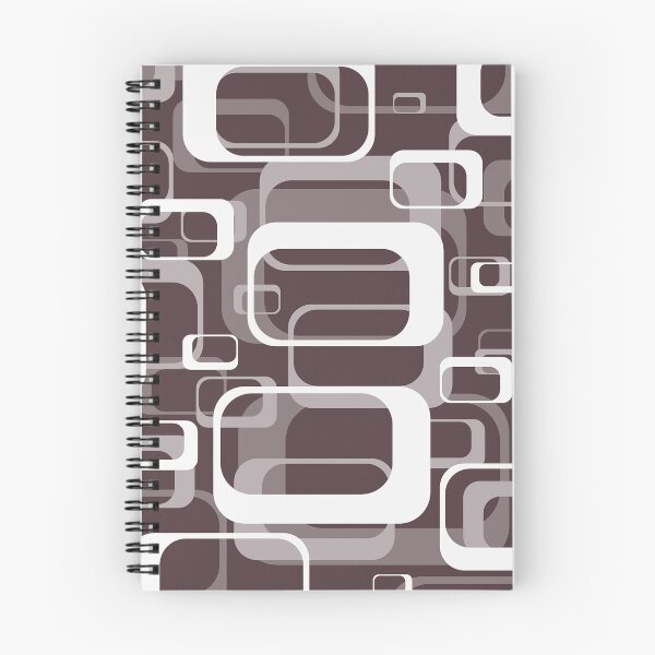 Item preview, Monochrome Brown 60s Inspired Retro Shapes designed and sold by TotallyRetroArt.