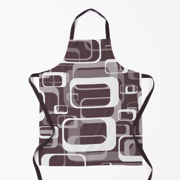 Item preview, Monochrome Brown 60s Inspired Retro Shapes designed and sold by TotallyRetroArt.