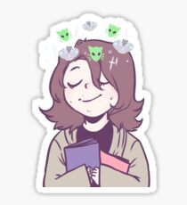 cautious extraterrestrial Sticker