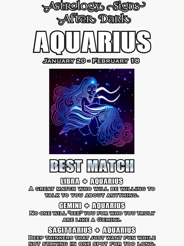 Aquarius Astrology Match Sticker