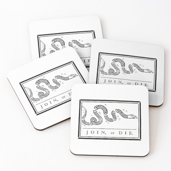 Item preview, Join, or Die • Benjamin Franklin designed and sold by amuseXpress.