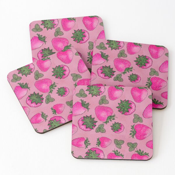 Item preview, Vintage Strawberry Fields Love Fruit Pattern (Pink) designed and sold by ‧͙⁺˚*･༓☾ Moon Saikia ☽༓･*˚⁺‧͙.