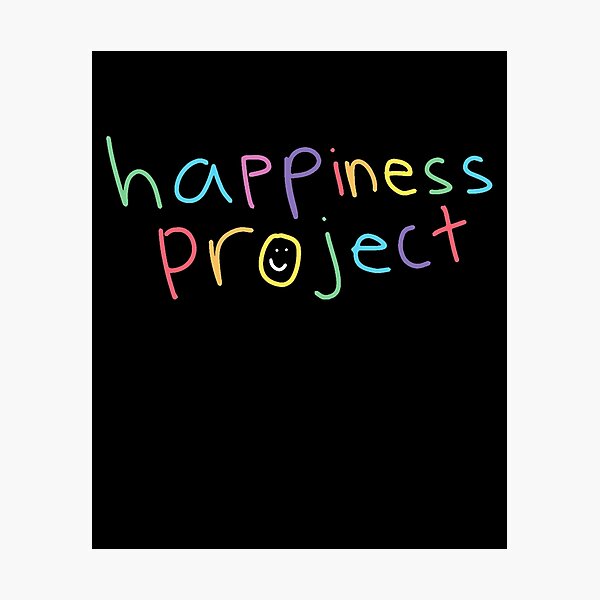 "Happiness Project Merch Happiness Project Logo" Photographic Print by