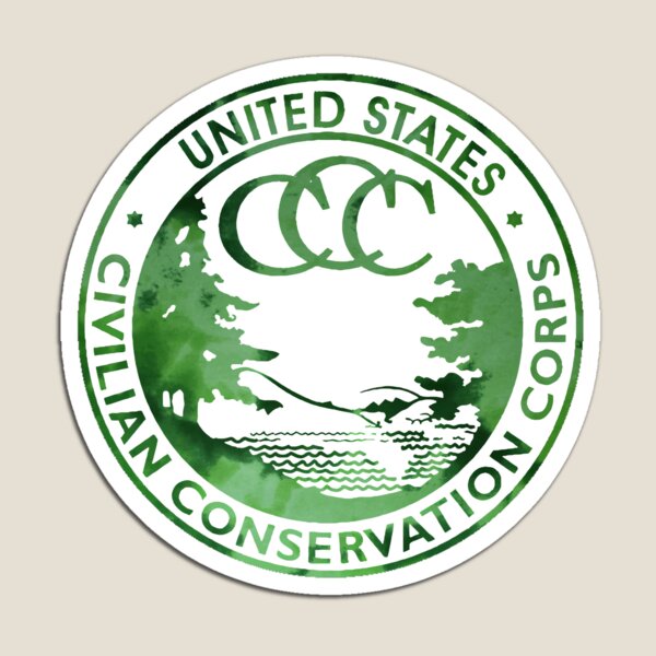 Aperçu de l'œuvre Aquarelle du Civilian Conservation Corps (Blanc) créée et vendue par Lil-Bit-Batty.