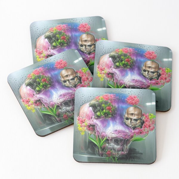 Item preview, Skull and flowers  designed and sold by Zevy-Darling.