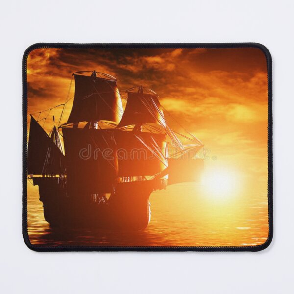Item preview, Ancient Pirate Ship Art designed and sold by Alicefish.