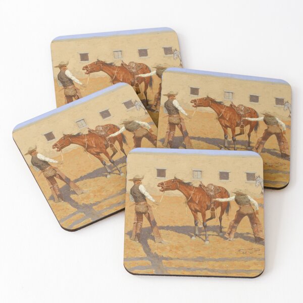 Item preview, His First Lesson | Frederic Remington | 1903 Wild West Art designed and sold by CJET.
