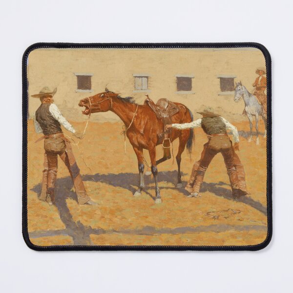 Item preview, His First Lesson | Frederic Remington | 1903 Wild West Art designed and sold by CJET.