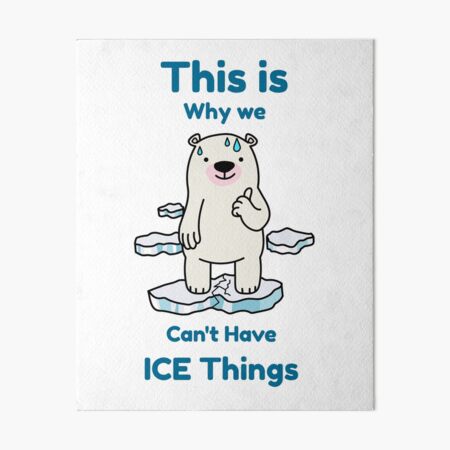 Polar Bear Global Warming Design Art Board Print