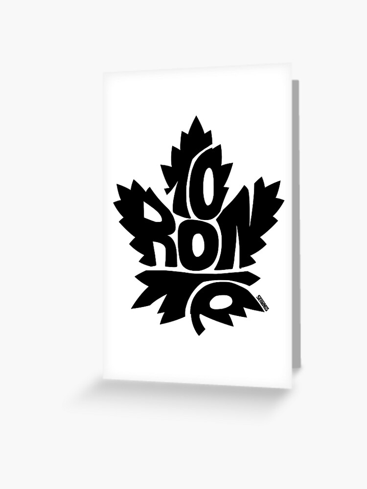 Toronto Maple Leafs Black Greeting Card By Seaning Redbubble