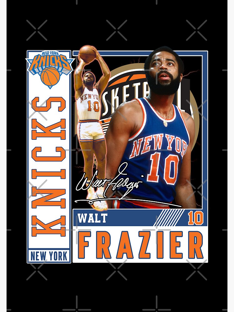 10 WALT FRAZIER New York Knicks NBA Guard White Throwback Youth