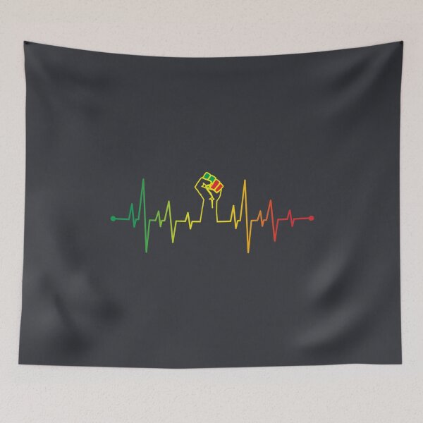 Aperçu de l'œuvre Droits civiques Black Power Fist Heartbeat créée et vendue par DamTinhSAZ.