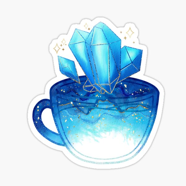 Item preview, Watercolor Birthstone Teacup - March Aquamarine designed and sold by heysoleilart.