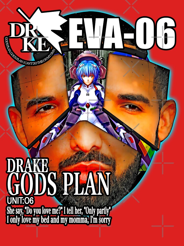 Drake Evangelion T-Shirt Drake Eva 06 Drake Gods Plan