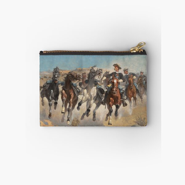 Item preview, Dismounted, The Fourth Troopers Moving the Led Horses | Frederic Remington | 1890 Wild West Art designed and sold by CJET.