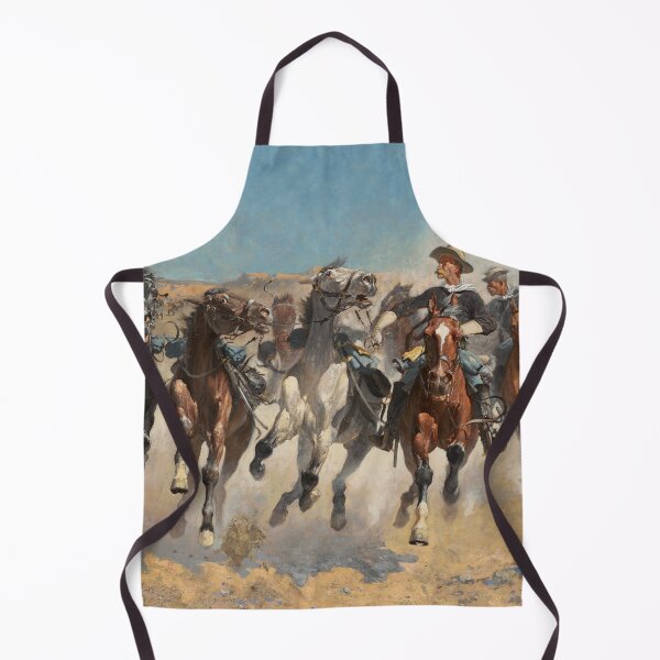 Item preview, Dismounted, The Fourth Troopers Moving the Led Horses | Frederic Remington | 1890 Wild West Art designed and sold by CJET.