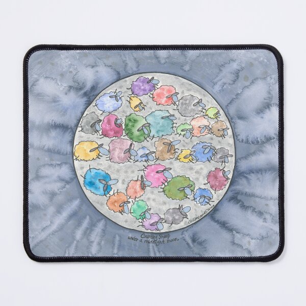 Item preview, Counting sheep under a midnight moon designed and sold by ChillonLeachArt.
