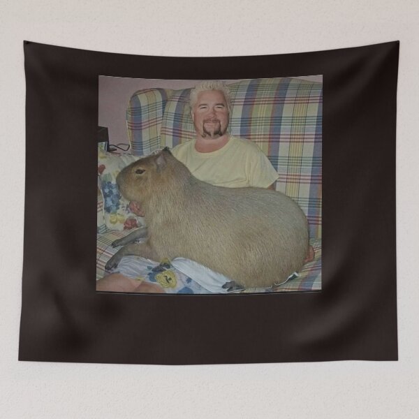 Item preview, guy fieri with capybara Classic T-Shirt designed and sold by ANTHONYSA88.