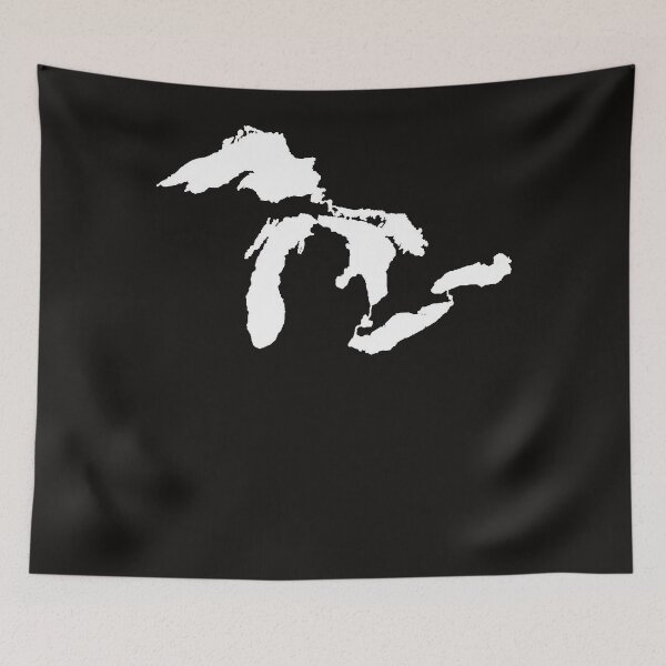 Item preview, Great Lakes Outline - White Classic T-Shirt designed and sold by ANTHONYSA88.
