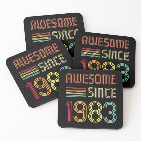 Item preview, Awesome Since 1983 39 years old Birthday Retro designed and sold by Mansn.