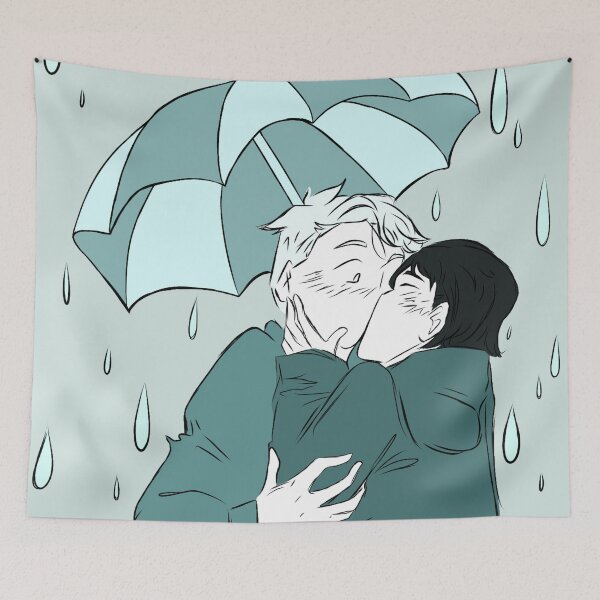Item preview, Nick and Charlie kissing in the rain (Heartstopper) designed and sold by Sophprano.