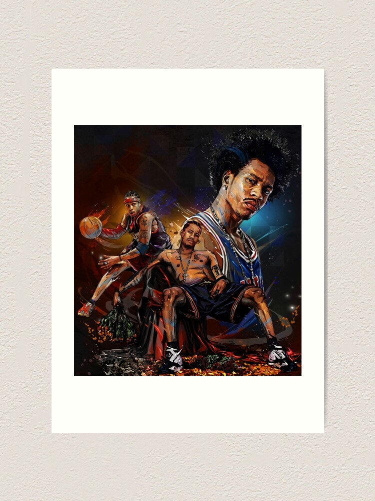 Illustration Allen Iverson Wallpaper Art Print