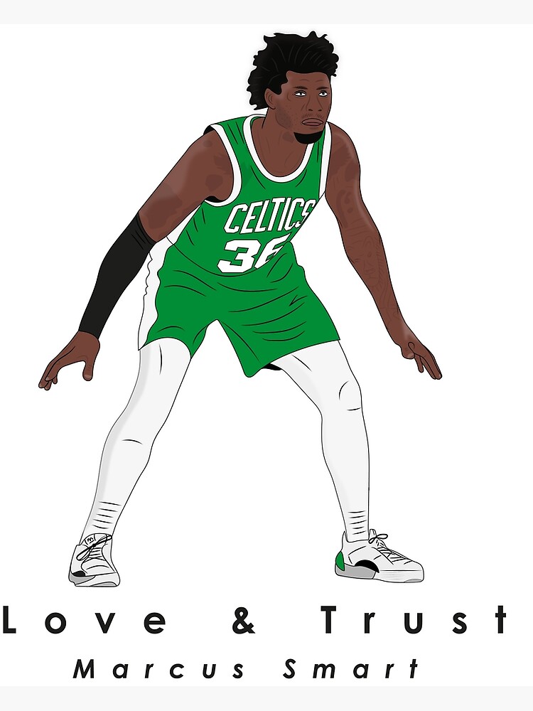 Marcus Smart Basketball Paper Poster Celtics - Marcus Smart - Posters and  Art Prints