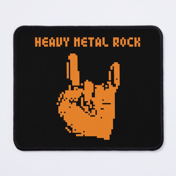 Item preview, Heavy Metal Rock pixel art (orang print) designed and sold by Aceofspace3000.