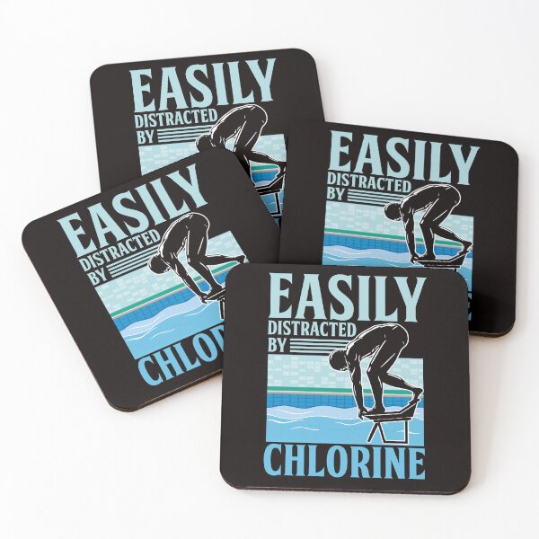 Item preview, Distracted By Chlorine Swimmer Swimming Pool Swim Athlete designed and sold by TomGiantDesigns.