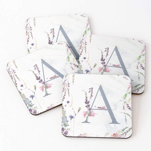 Item preview, Letter A Field Flowers designed and sold by WildAliceArt.
