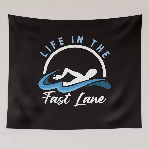 Item preview, Swimmer Life In Fast Lane Swimming Athlete Water Sports designed and sold by TomGiantDesigns.