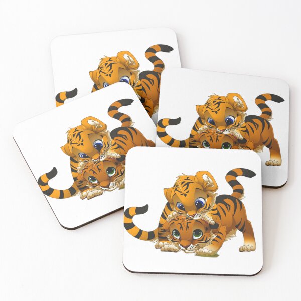 Item preview, Cute tiger cubs playing together  ! designed and sold by EarthJoy345.
