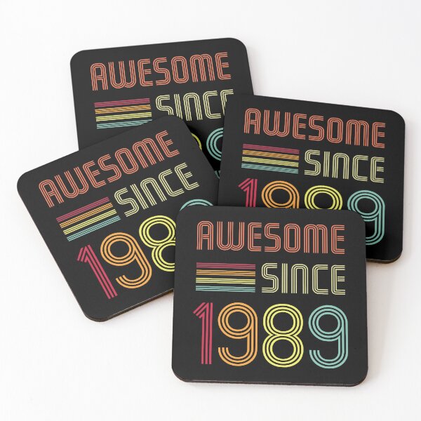 Item preview, Awesome Since 1989 33 years old Birthday Retro designed and sold by Mansn.