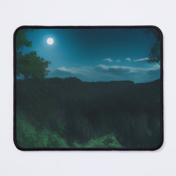 Item preview, Mountainous Forest Valley Overlook on a Moonlit Night designed and sold by Zeph1.