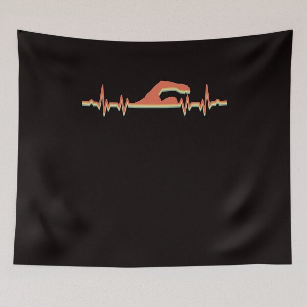 Item preview, Heartbeat Swimmer Swim Swimming Pool Indoor Coach Athlete designed and sold by TomGiantDesigns.