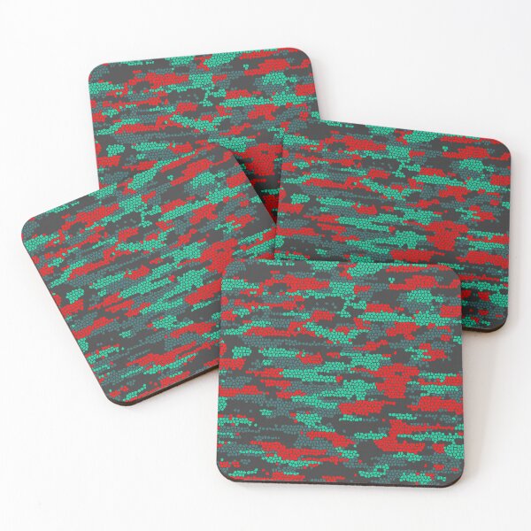 Item preview, Camo Pattern - Red Teal designed and sold by Tshirtstory.