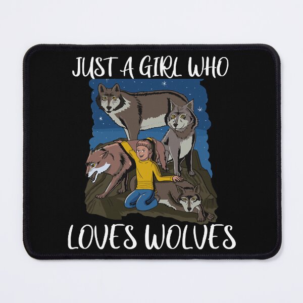 Item preview, Just a girl who loves wolves designed and sold by shopParadiseXOS.