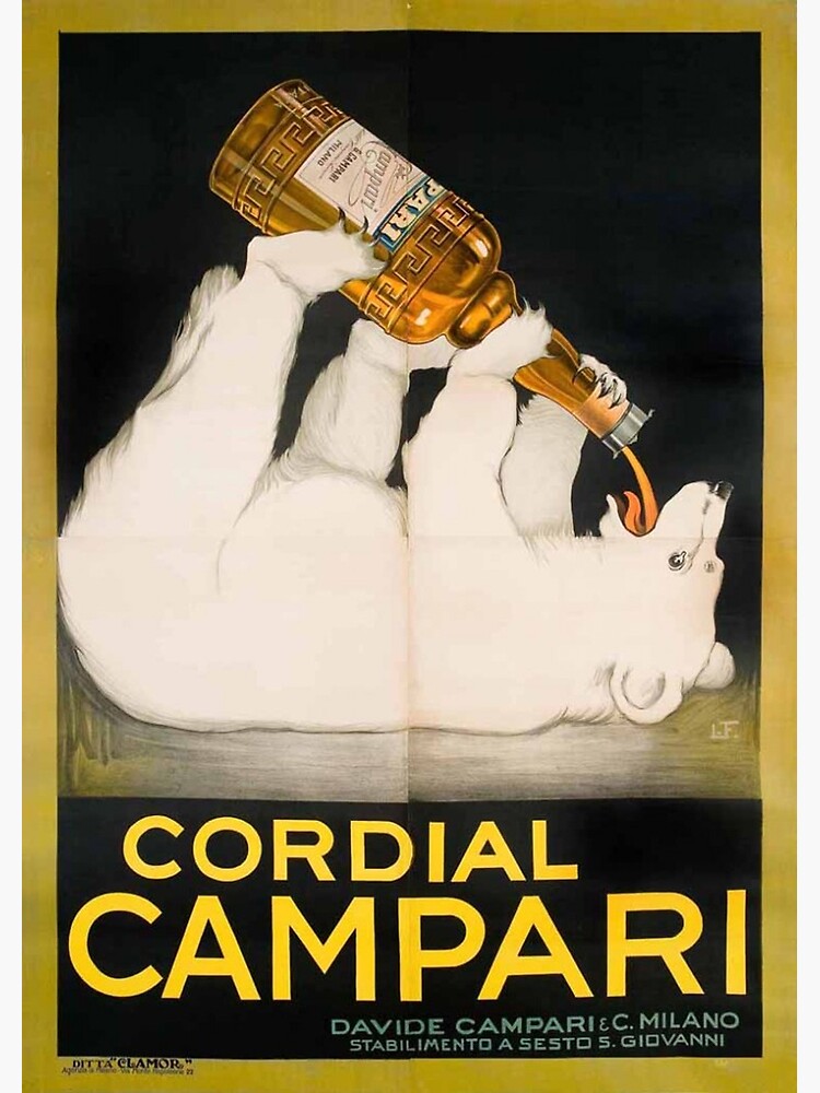 Discover Advertising Beer Drinking Wine - Cordial Campari 1921 Premium Matte Vertical Poster