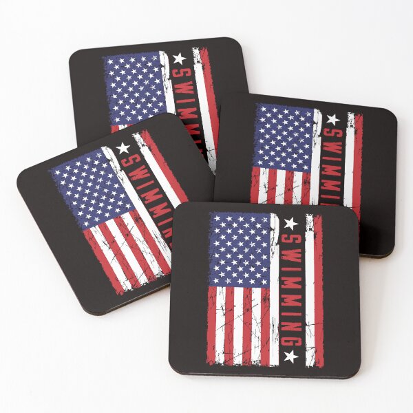 Item preview, Swimming Swim Swimmer Athlete US American Flag Water Sports designed and sold by TomGiantDesigns.