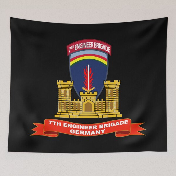 Item preview, 7th Engineer Brigade w Tab - Germany - ENG  Br - Ribbon X 300 designed and sold by Military Insignia Products.