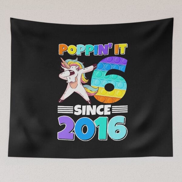 Item preview, Kids 6th Birthday Poppin It Six Since 2016 Unicorn Premium  designed and sold by BrettPorter2612.