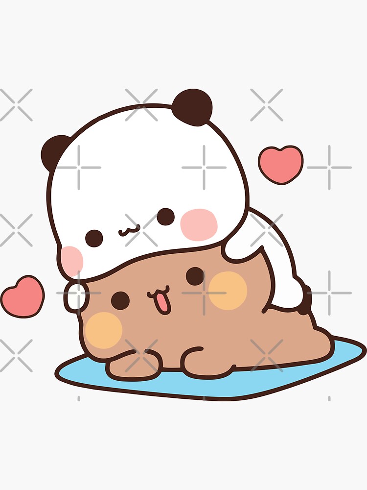 Panda Bear HUG Bubu Dudu Love Sticker By PaitoShop Redbubble