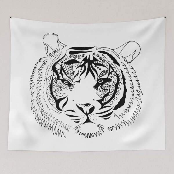 Item preview, Tiger Black and White designed and sold by twistidd.