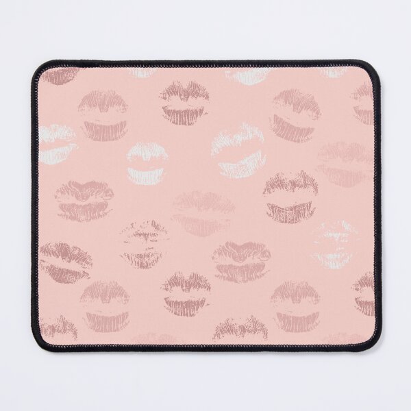 Item preview, Peach Pink Lip Kisses Print designed and sold by newburyboutique.