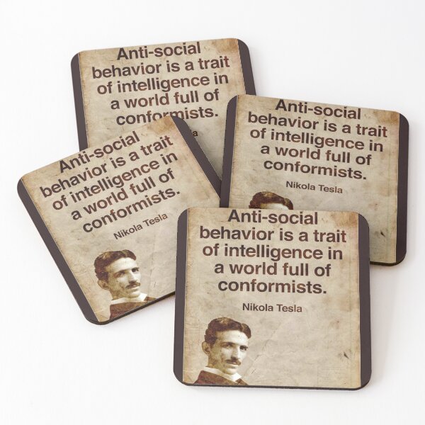 Item preview, Anti Social Tesla Quotes Classic T-Shirt designed and sold by WADESUMNER.